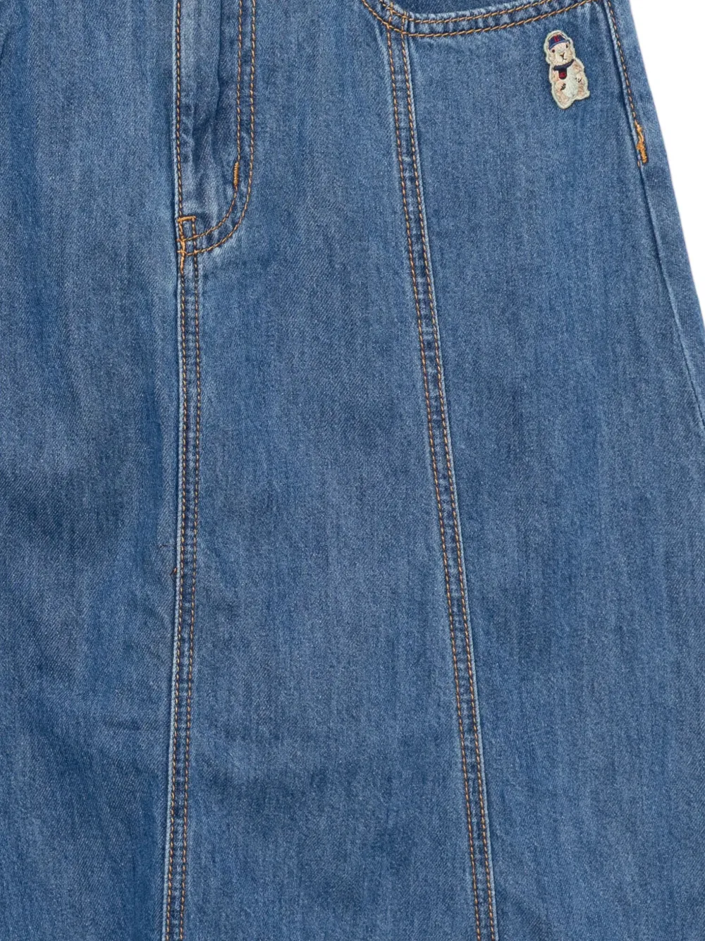 CHOCOOLATE Rok met geborduurd logo Blauw