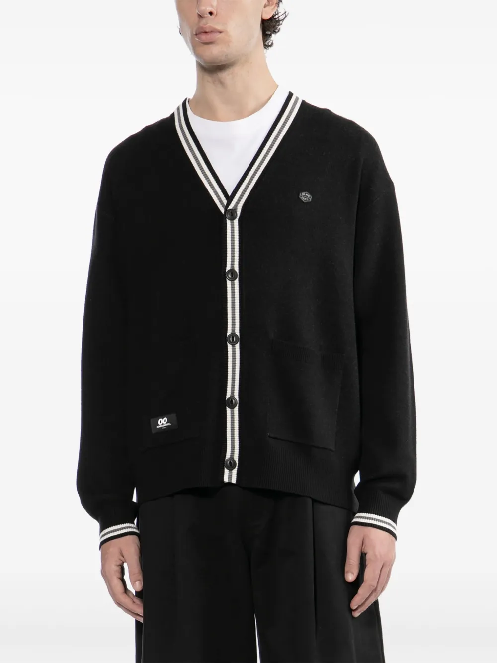 CHOCOOLATE Vest met logo-reliëf Zwart