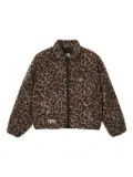 FINGERCROXX leopard-print fleece jacket - Brown