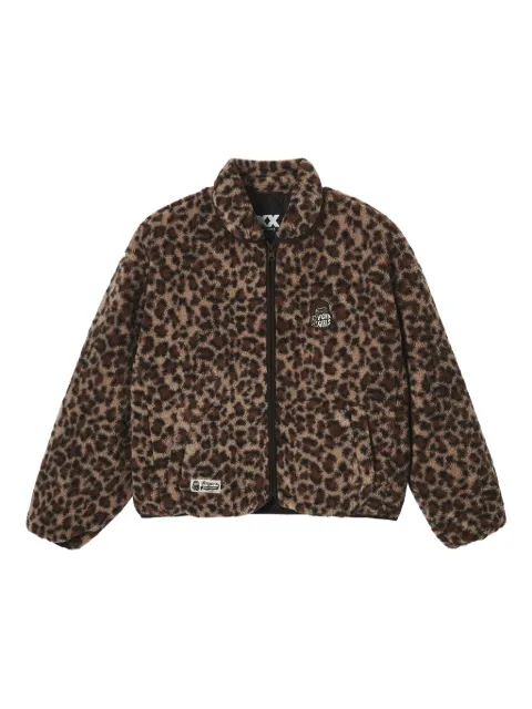 FINGERCROXX leopard-print fleece jacket