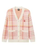 FINGERCROXX plaid button cardigan - Pink