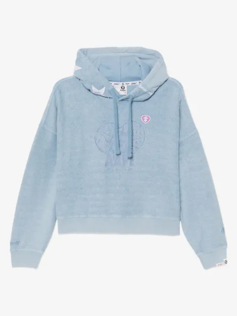A BATHING APE® logo-embroidered hoodie