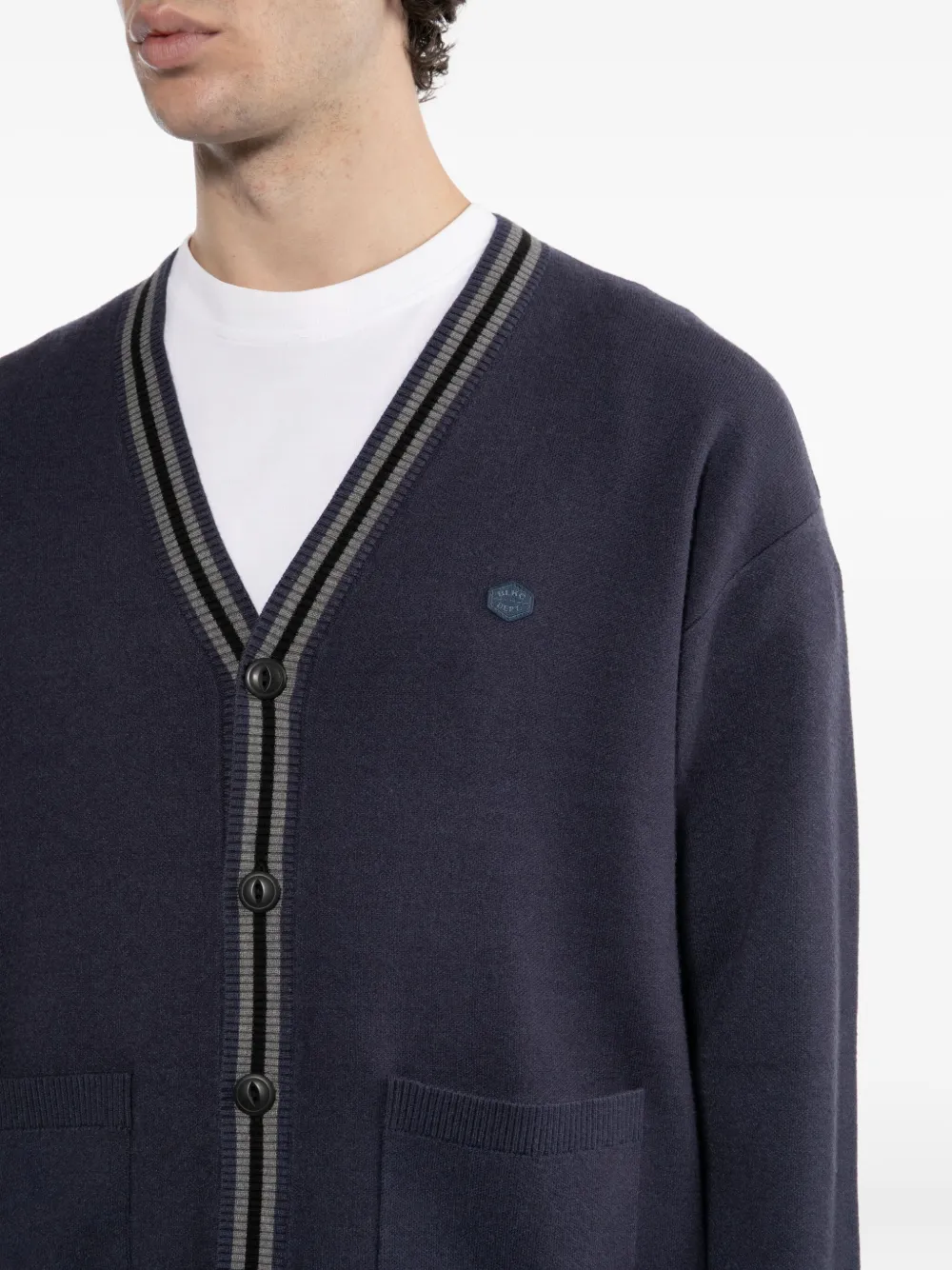 CHOCOOLATE Vest met logo-reliëf Blauw