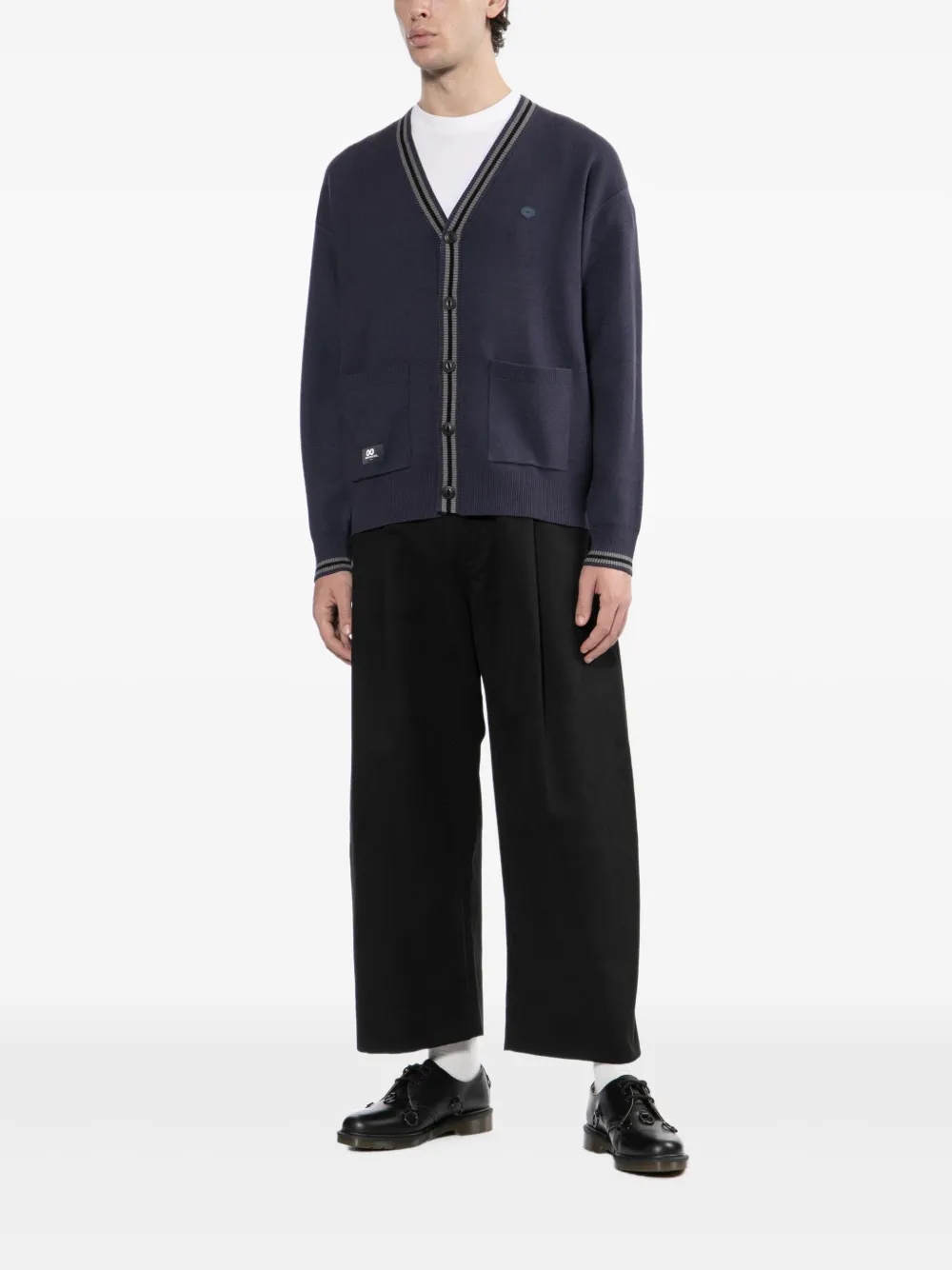 CHOCOOLATE Vest met logo-reliëf Blauw