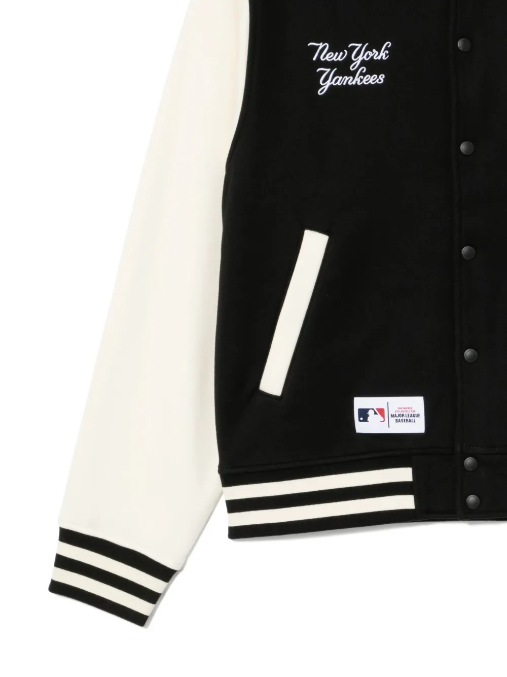 New Era Logo-embroidered Bomber Jacket In Black