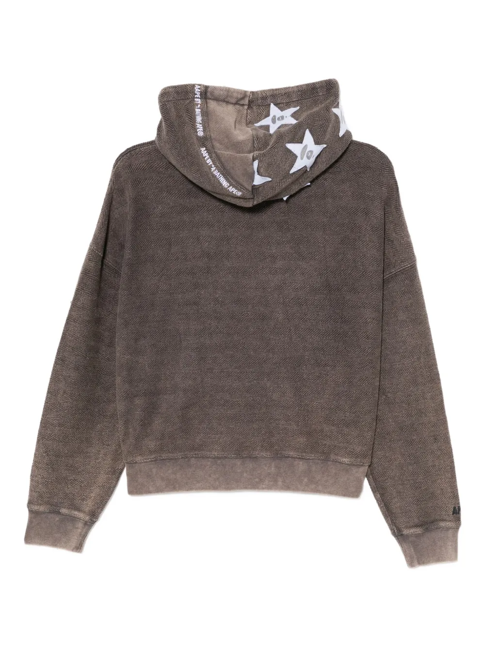 Aape By A Bathing Ape Logo-embroidered Hoodie In Gray