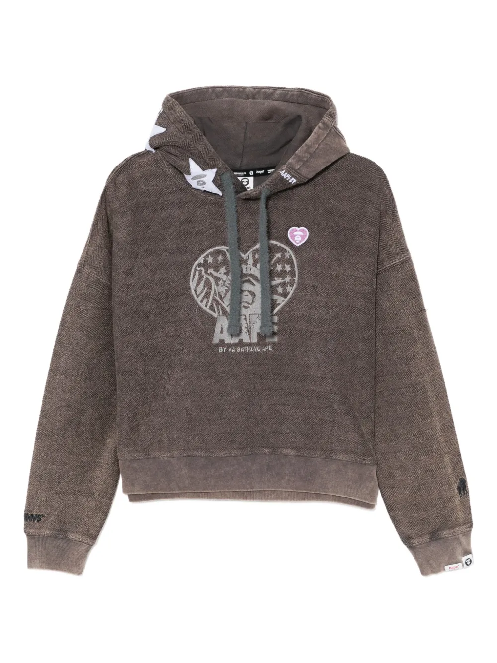 AAPE BY *A BATHING APE® logo-embroidered hoodie | Grey | Image 1