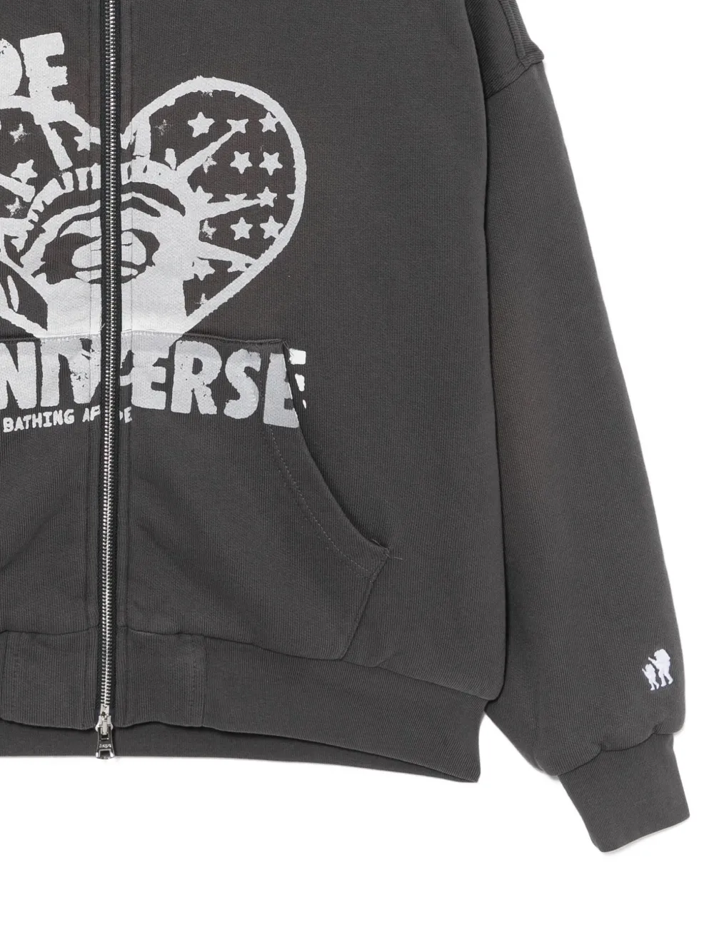 Aape By A Bathing Ape Logo-print Hoodie In Gray
