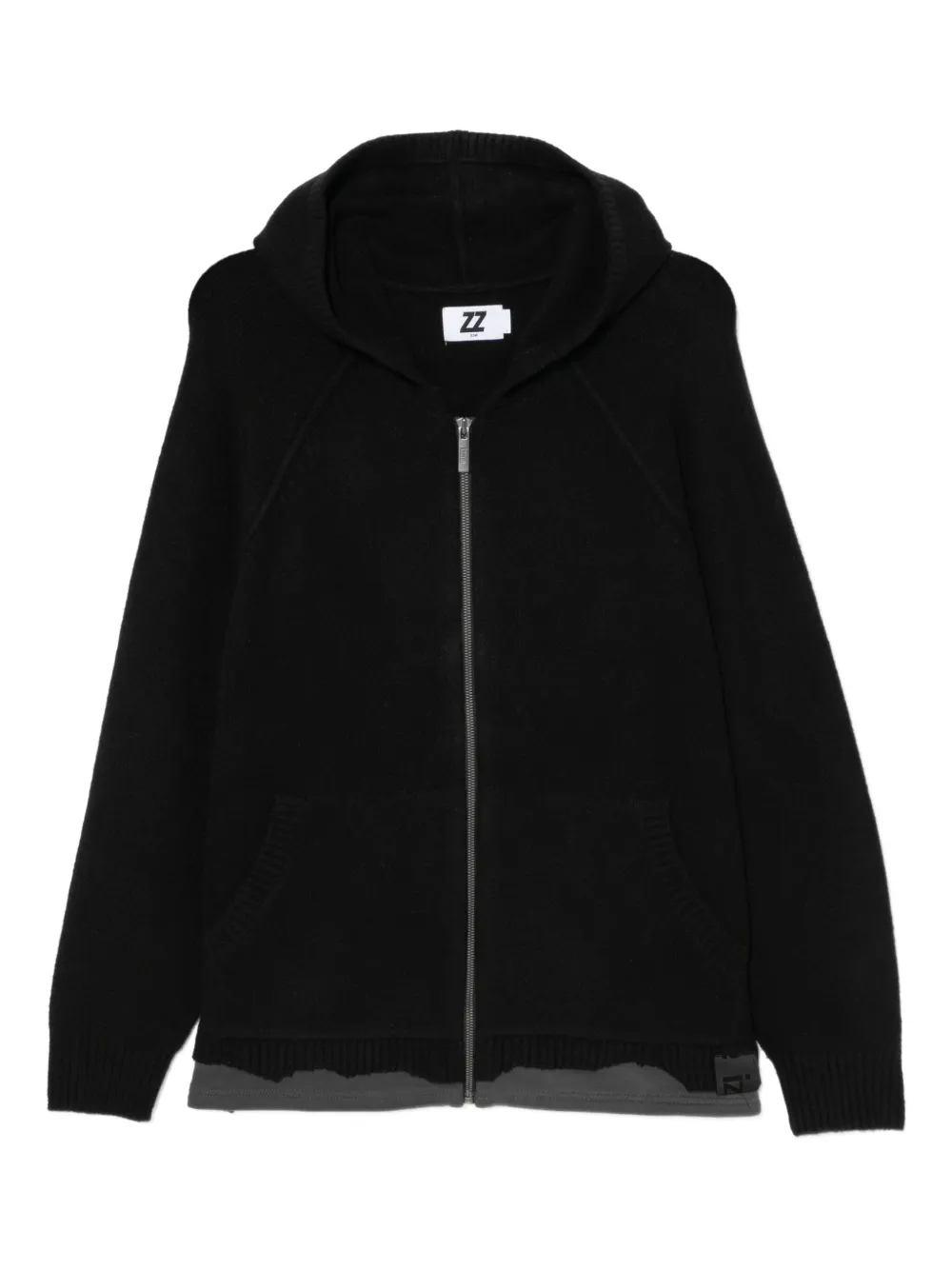 izzue logo-patch cardigan | Black | Image 1