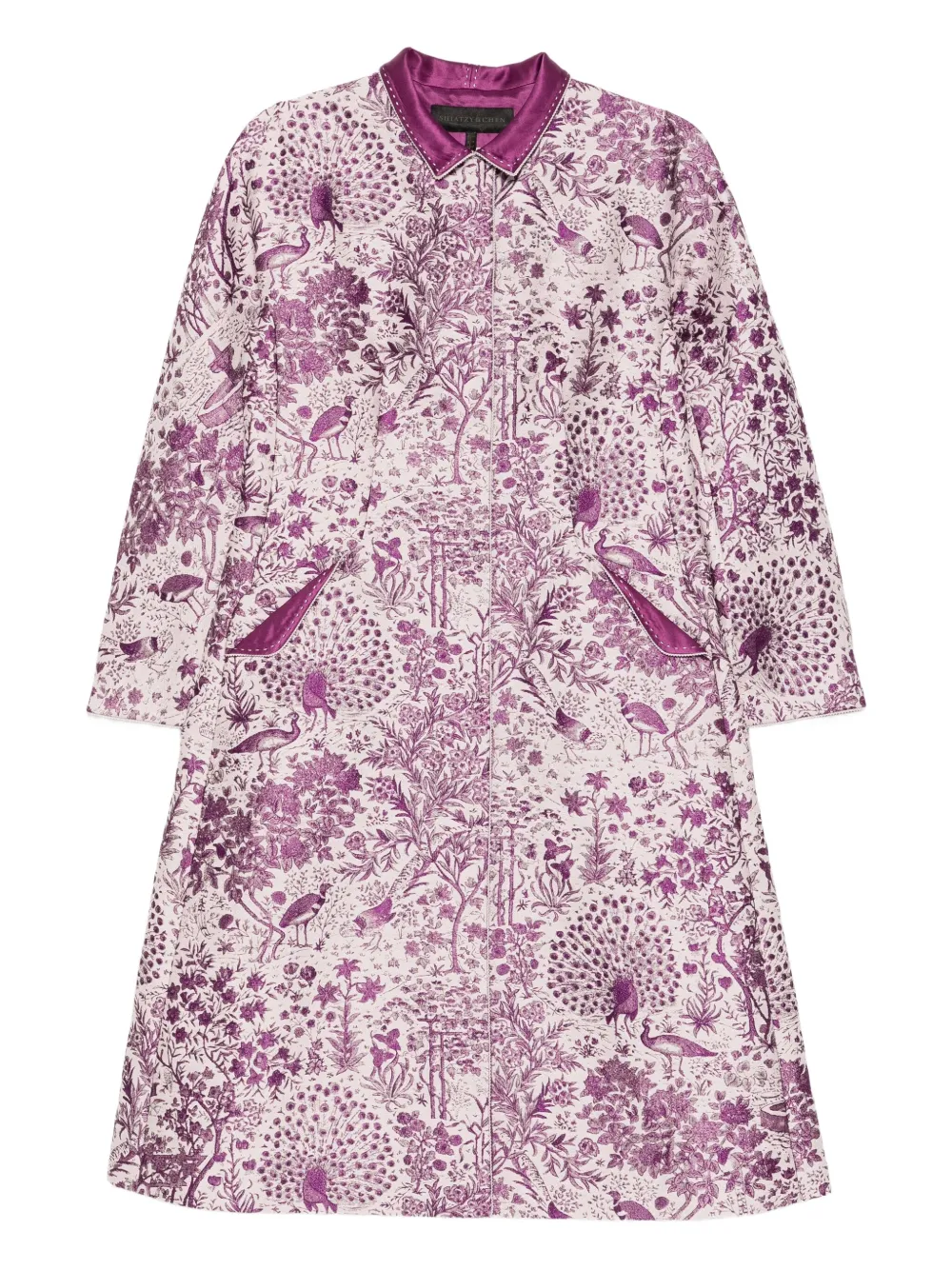 SHIATZY CHEN Scape-of-Curve coat | Purple | Image 1