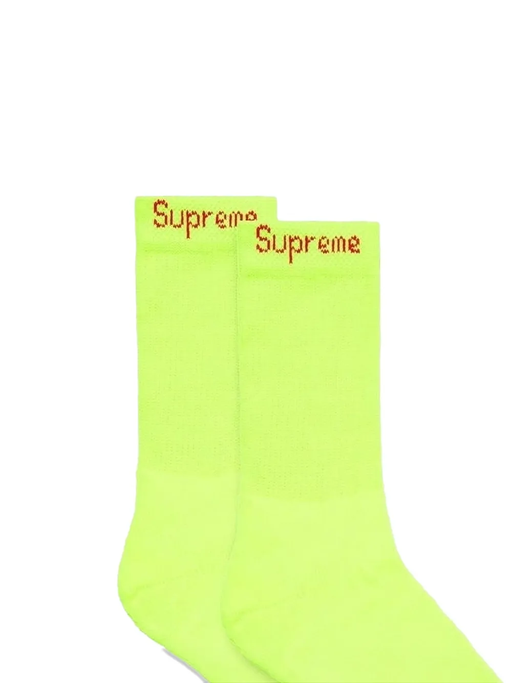 Supreme Hanes Logo-jacquard Socks (pack Of Four) In Green