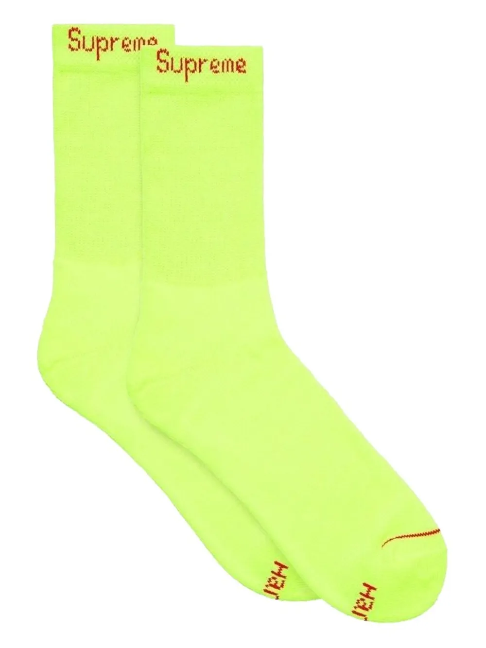 Supreme Hanes Logo-jacquard Socks (pack Of Four) In Green