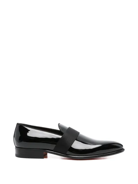 Santoni strap leather loafers