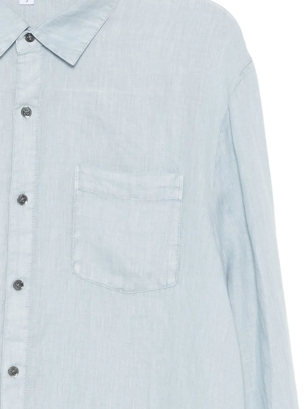 James Perse Lichtgewicht linnen overhemd Blauw