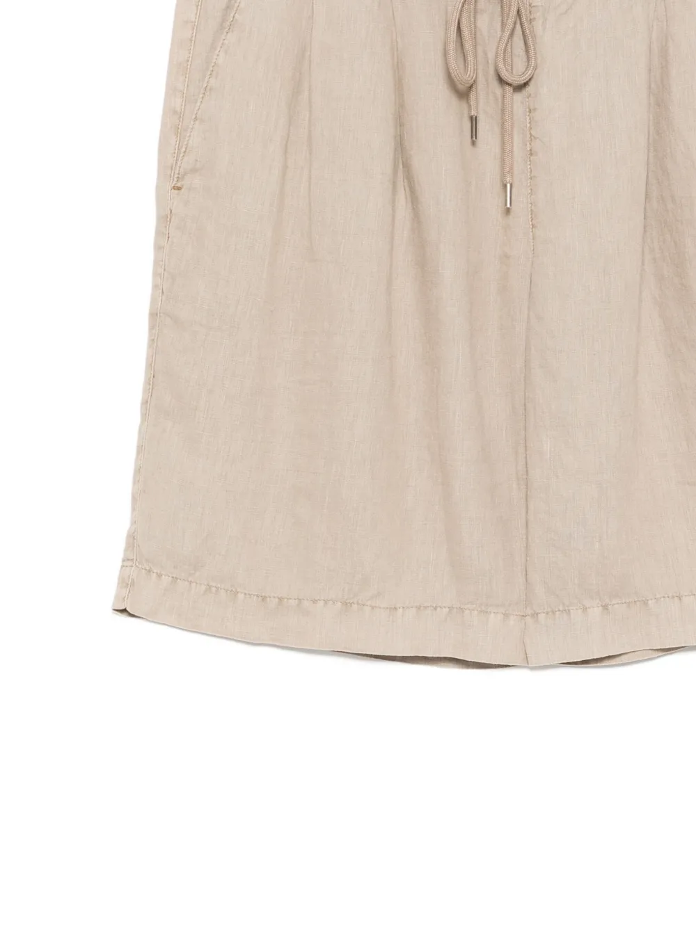 James Perse Pleated Bermuda Shorts In Brown