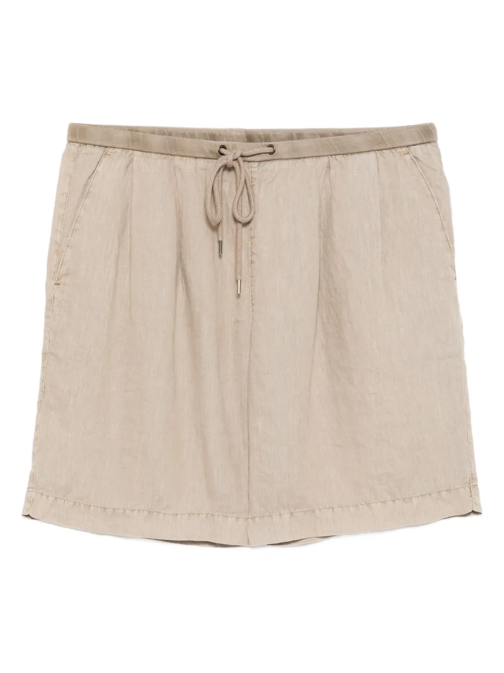 James Perse Pleated Bermuda Shorts In Brown