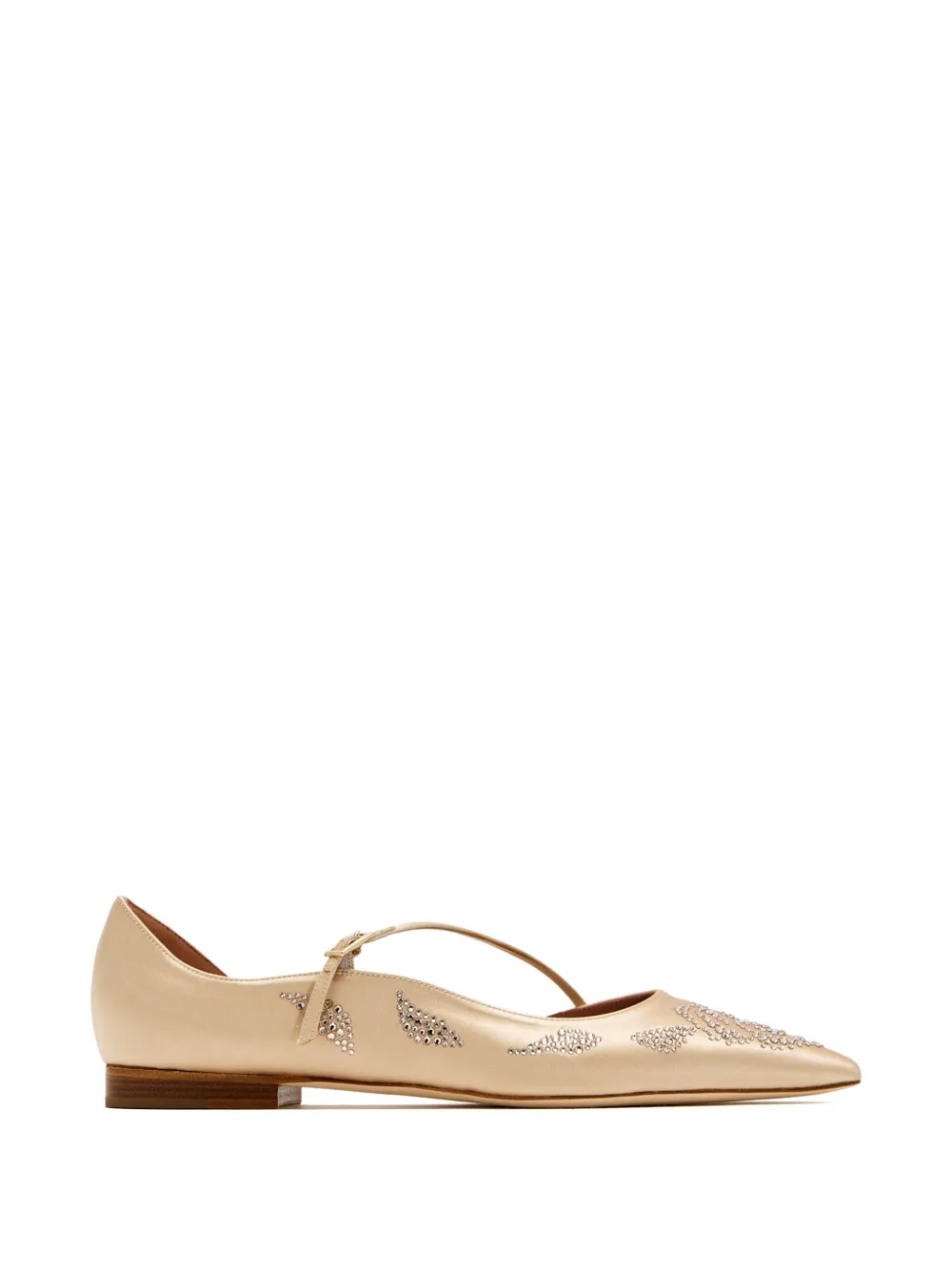 Malone Souliers Pumps verfraaid met kristallen en puntige neus PLAPLA PLATINO PLATINO