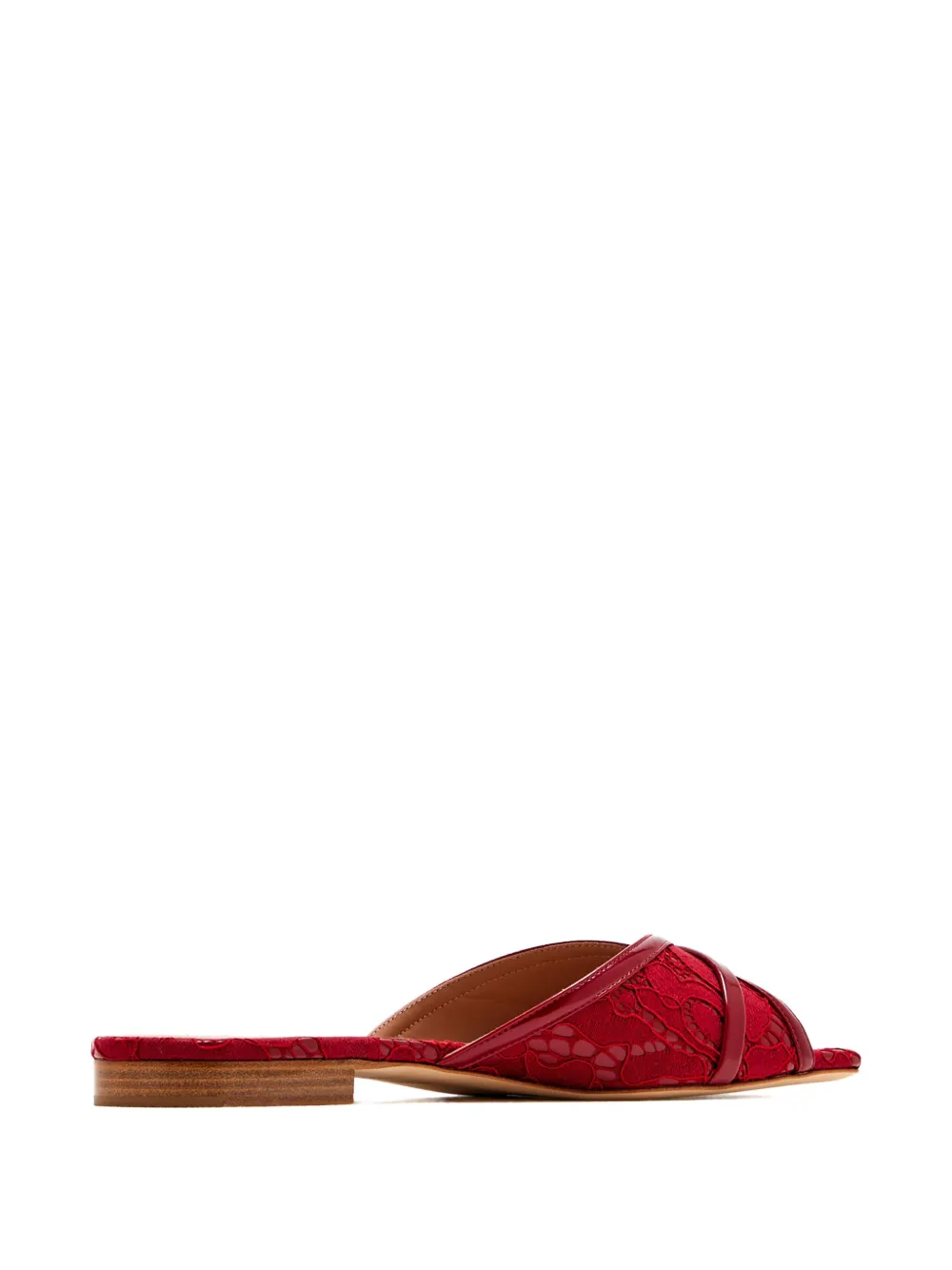 Malone Souliers Sandalen met leren bandje en kanten vlak Rood