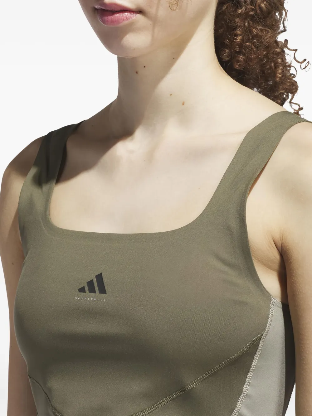Adidas Originals Square-neck Tank Top In Green
