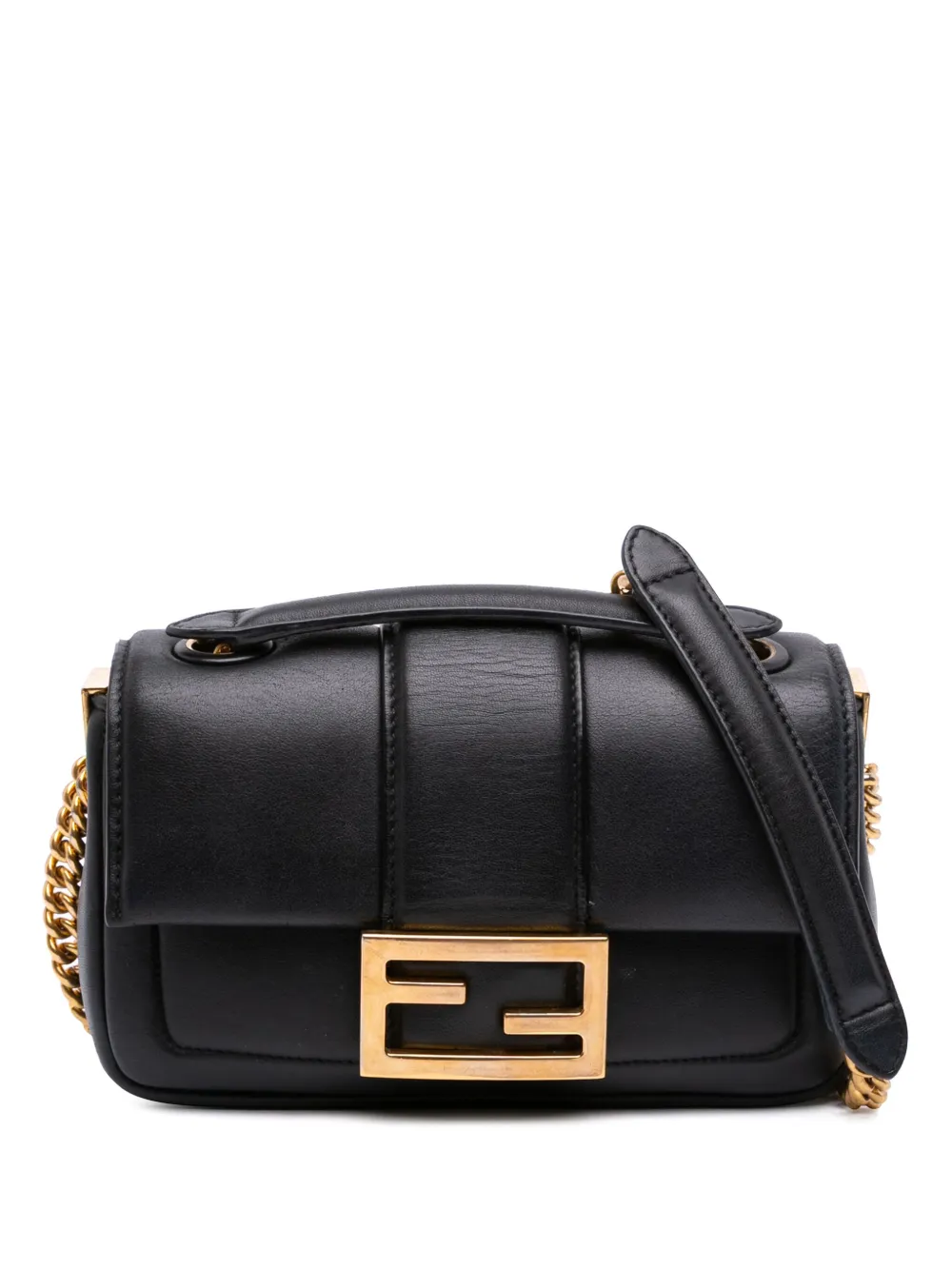 Fendi Pre-Owned 2010-2025 Mini Nappa Apolo Chain Baguette shoulder bag | Black | Image 1