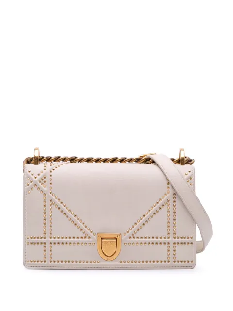 Christian Dior Pre-Owned 2018 Small Lambskin Studded Diorama Flap crossbody bag