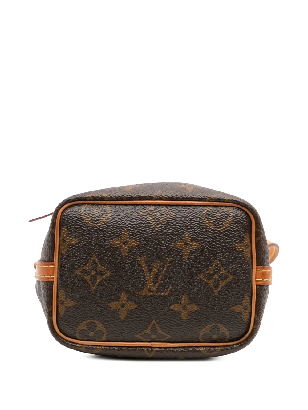 Pre-owned Louis Vuitton 2018 Monogram Nano Noe Bucket Bag In Brown