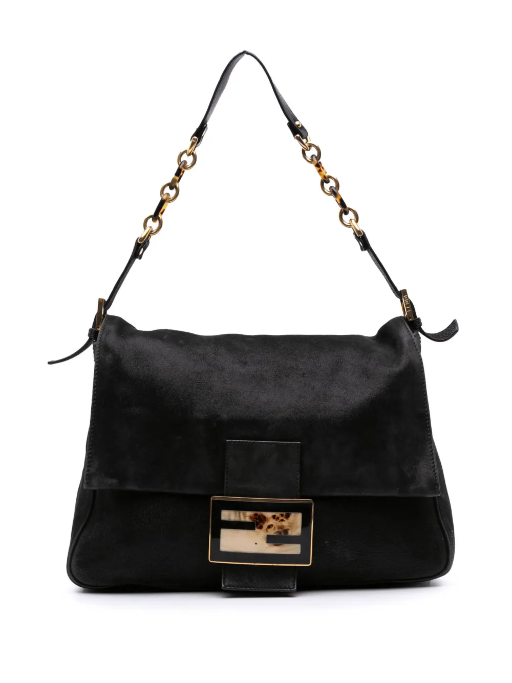 Fendi Pre-Owned 2010-2025 Iridescent Nubuck Mamma Forever shoulder bag | Black | Image 1