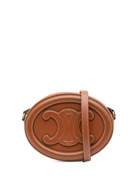 Celine Pre-Owned 2021 Small Calfskin Cuir Triomphe Oval crossbody bag