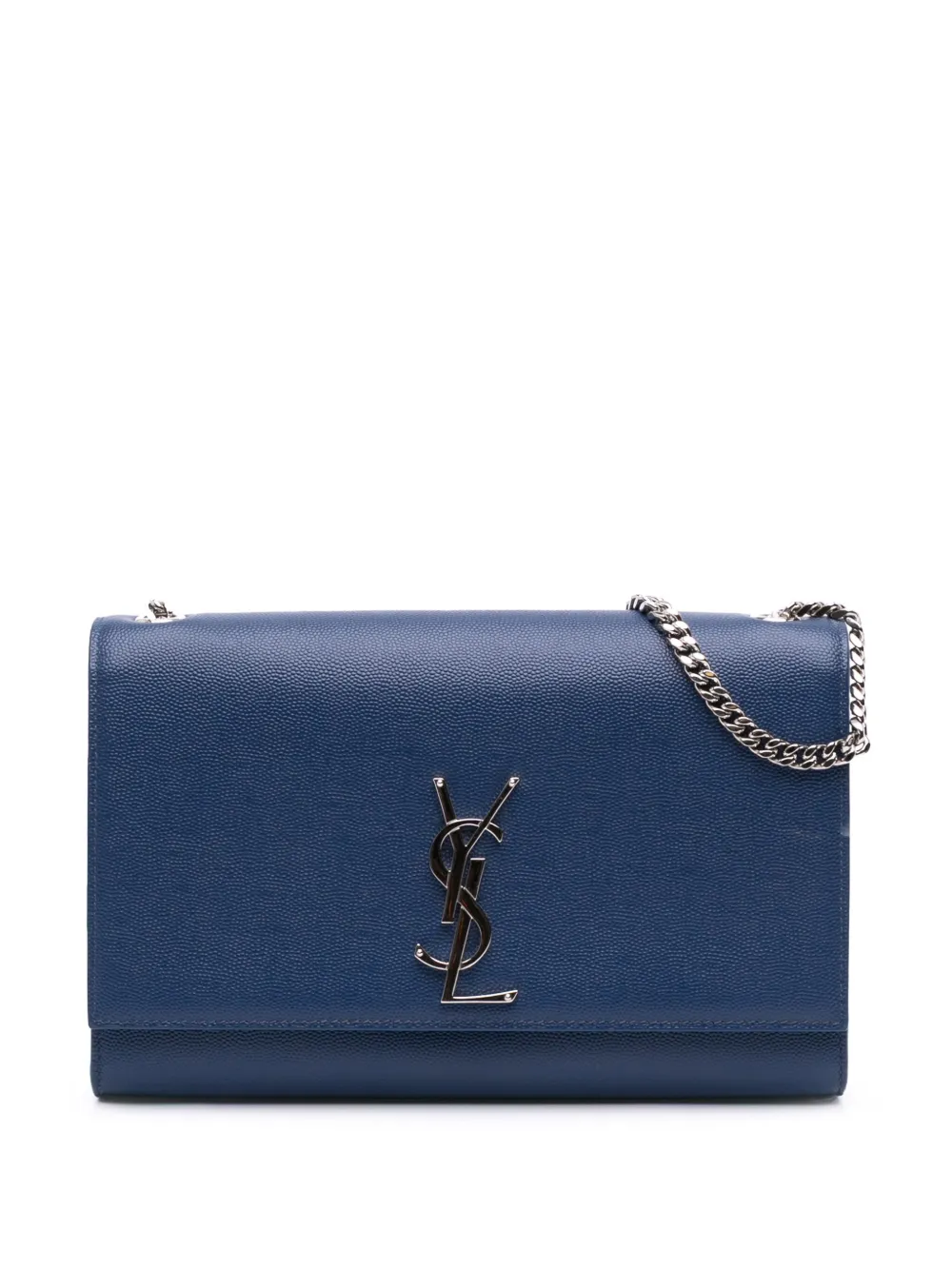 Saint Laurent Pre-Owned 2017 Medium Grain De Poudre Monogram Kate crossbody bag | Blue | Image 1