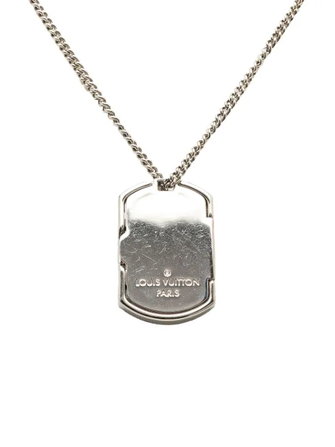 Louis Vuitton Pre-Owned 2019 Monogram Eclipse Plate Necklace costume necklace