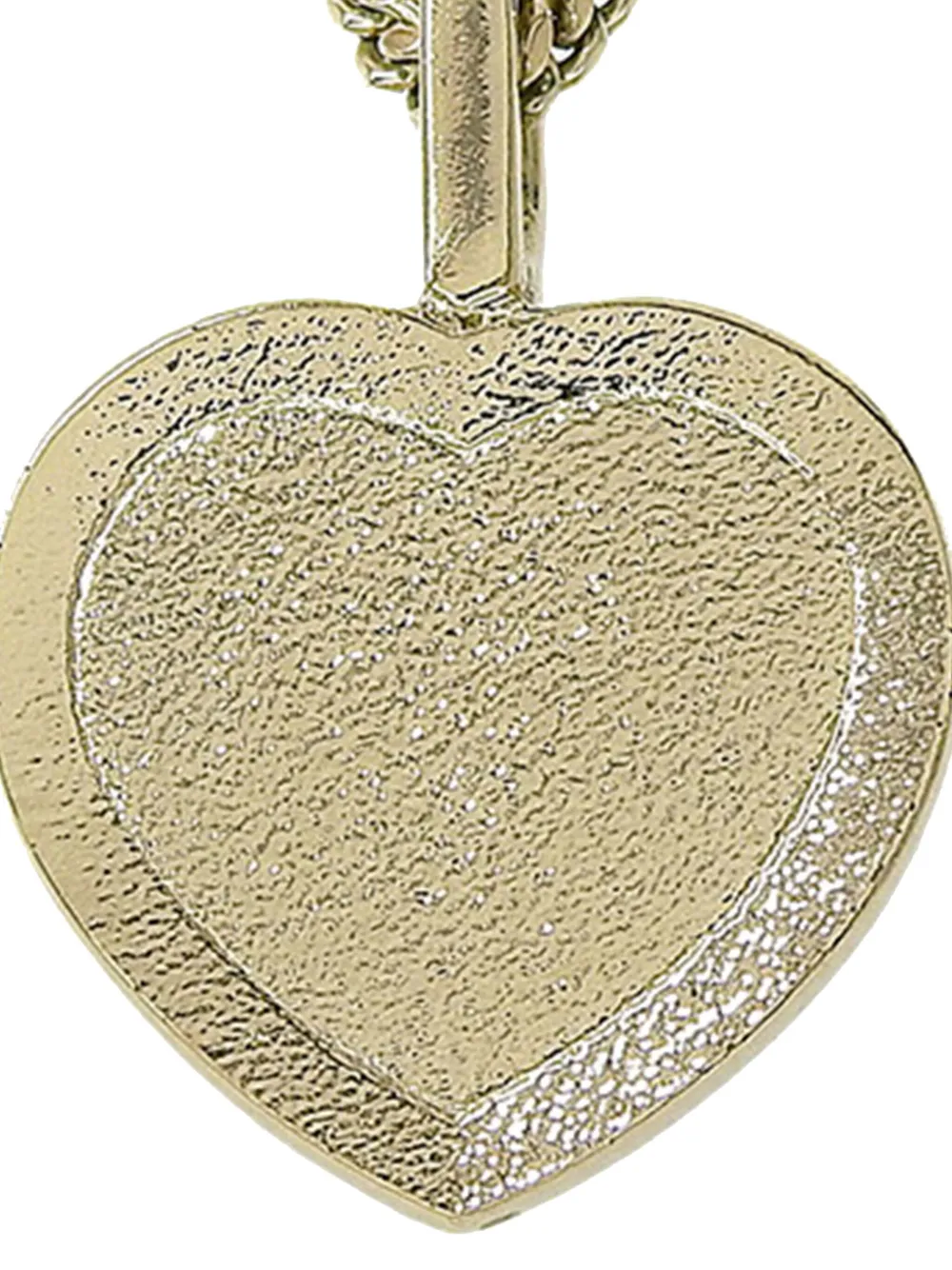 CHANEL Pre-Owned 2023 CC Gold Plated Rhinestones and Enamel Heart Pendant Necklace costume necklace | Image 2