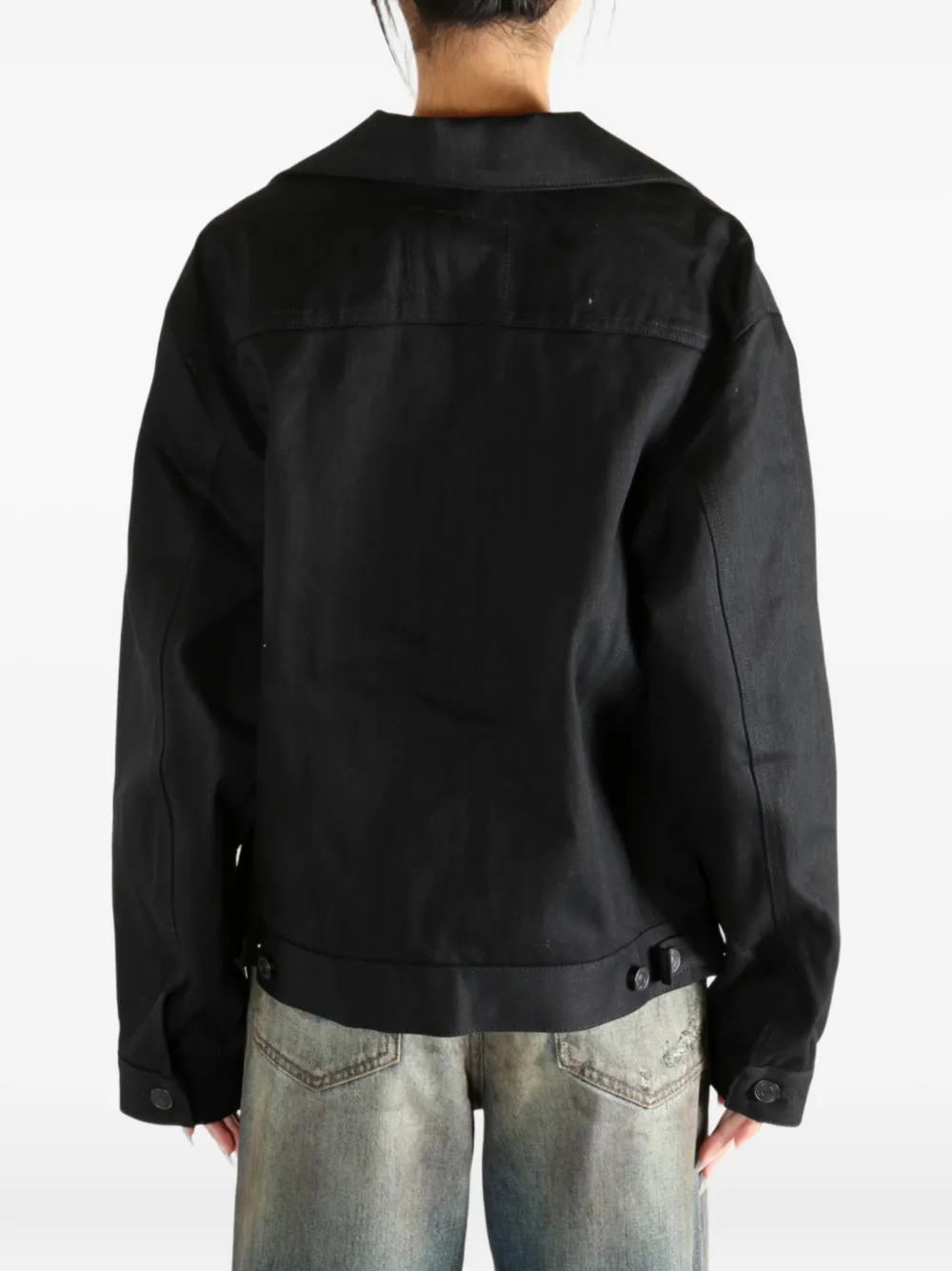 Balenciaga Button-fastening Denim Jacket In Black