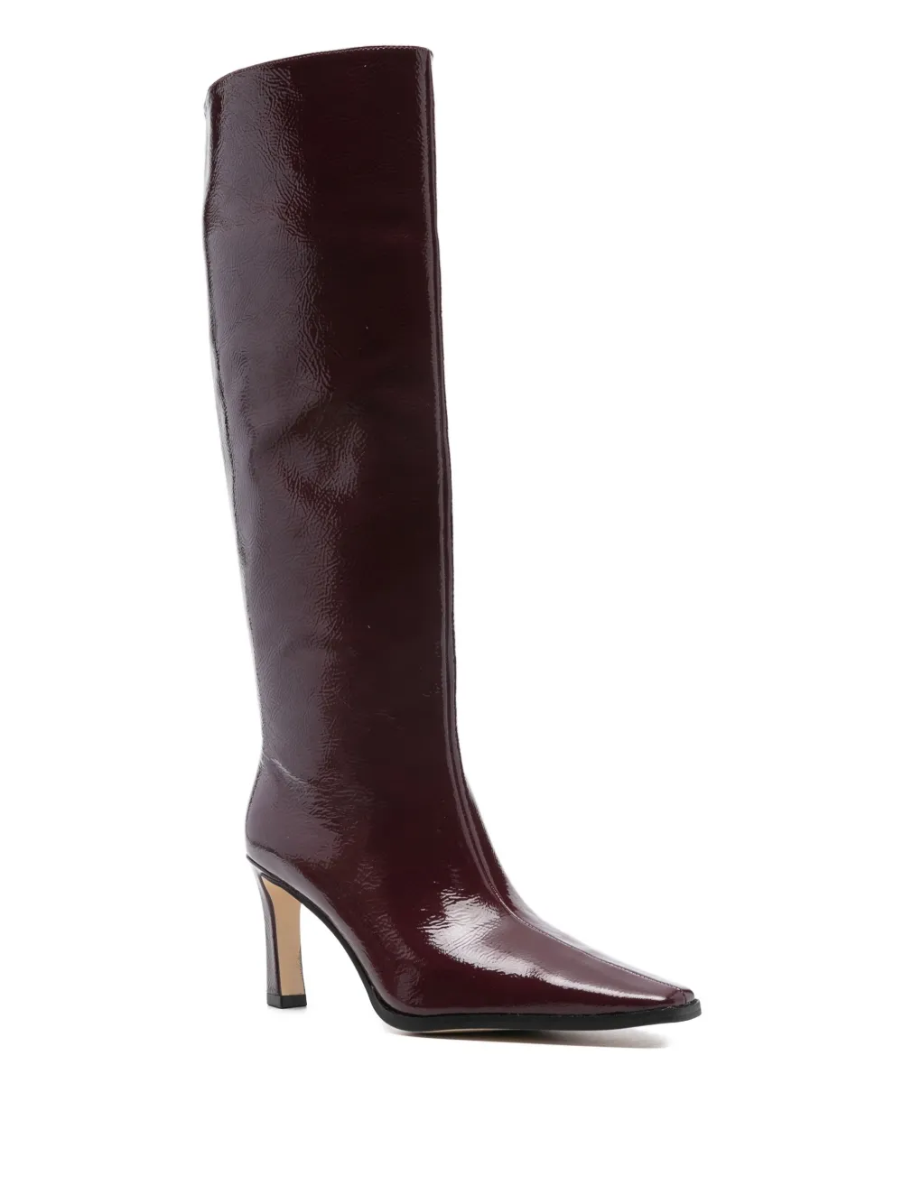 Michael Kors Darrah patent leather knee-high boots Red