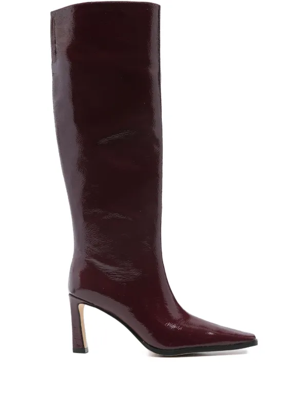 morgin knee high dress leather boots Nine West Women's Morgin Tall Pointy Toe Block Heel Boots, Regular & Wide Calf