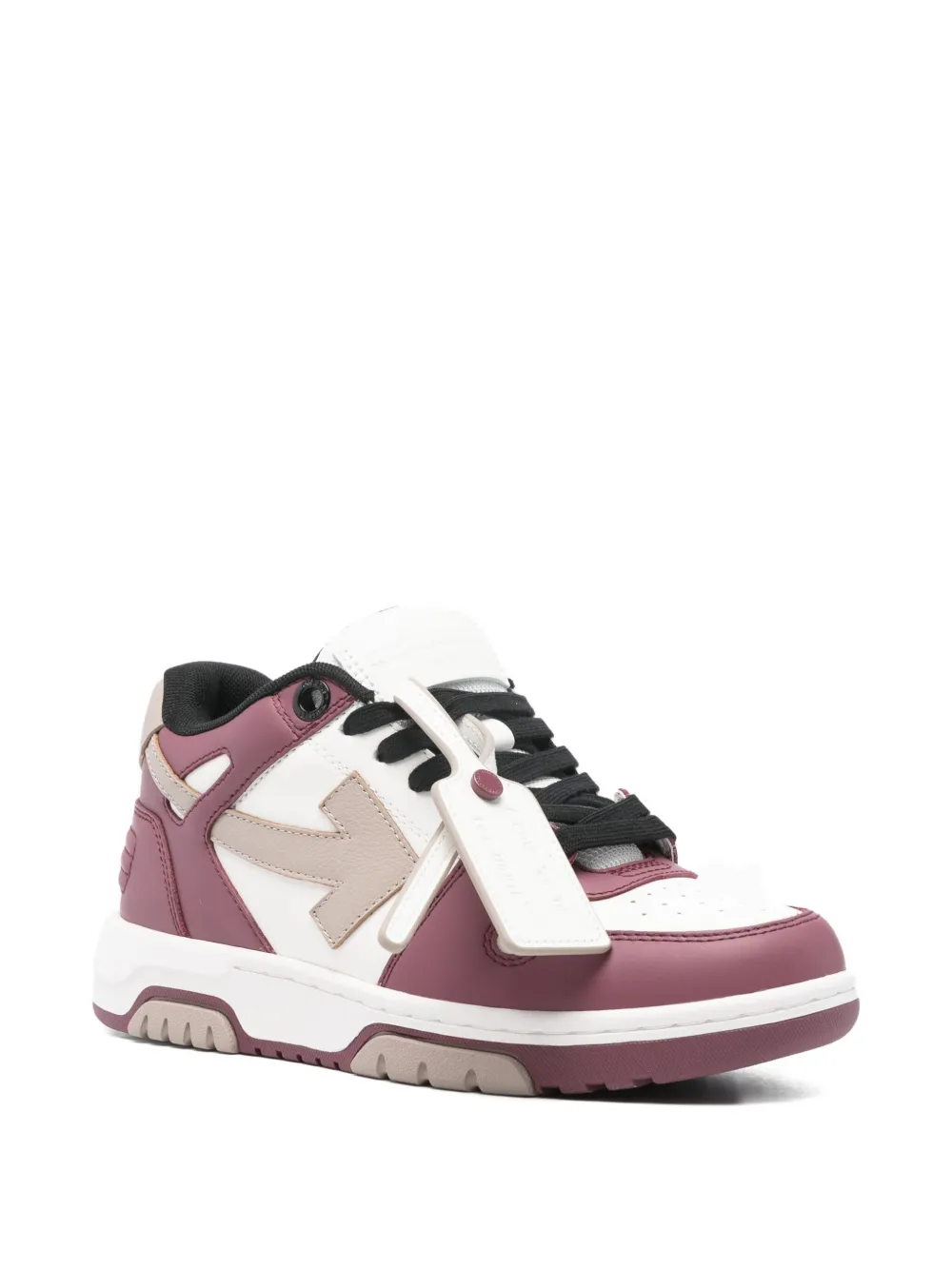 Off-White Out Of Office leather sneakers - Rood