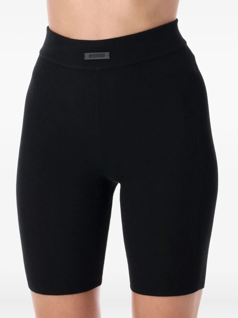 FEAR OF GOD ESSENTIALS Geribbelde bikershorts Zwart