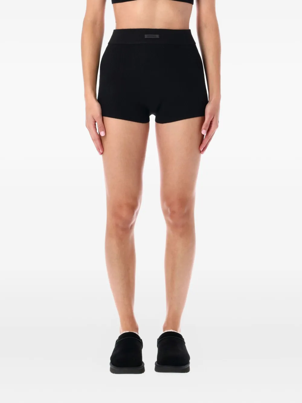 FEAR OF GOD ESSENTIALS rib-knit boxer shorts | Black | Image 1