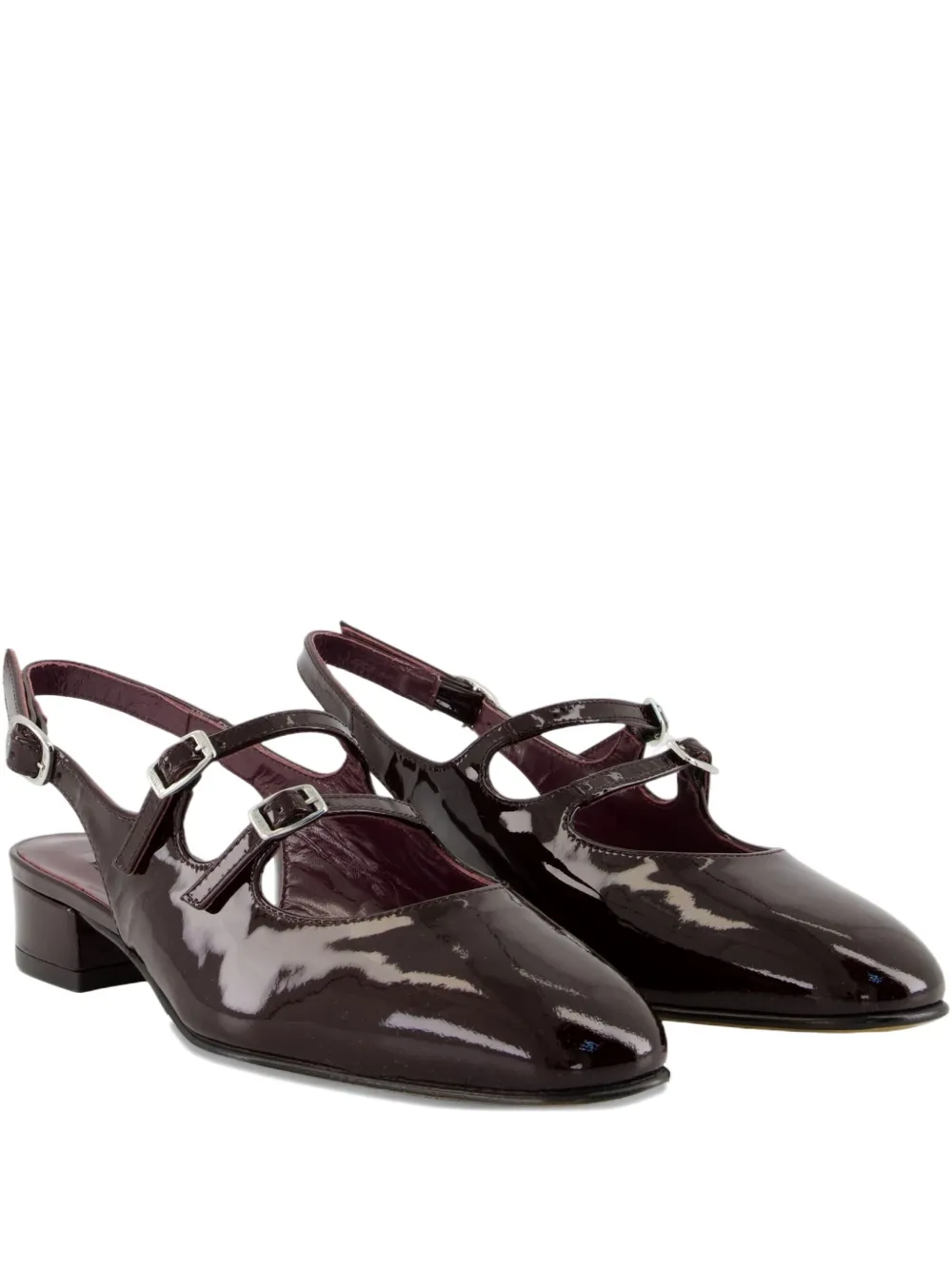 Carel Paris  25mm Peche buckle-detail patent-leather pumps | Brown | Image 1