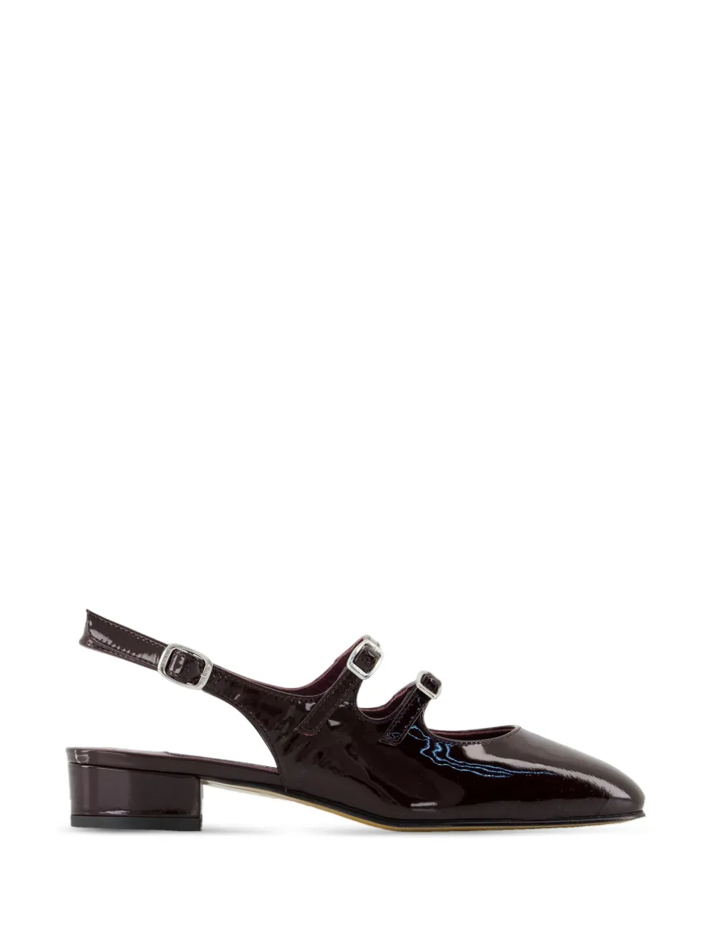 Carel Paris 25mm Peche buckle-detail patent-leather pumps Brown