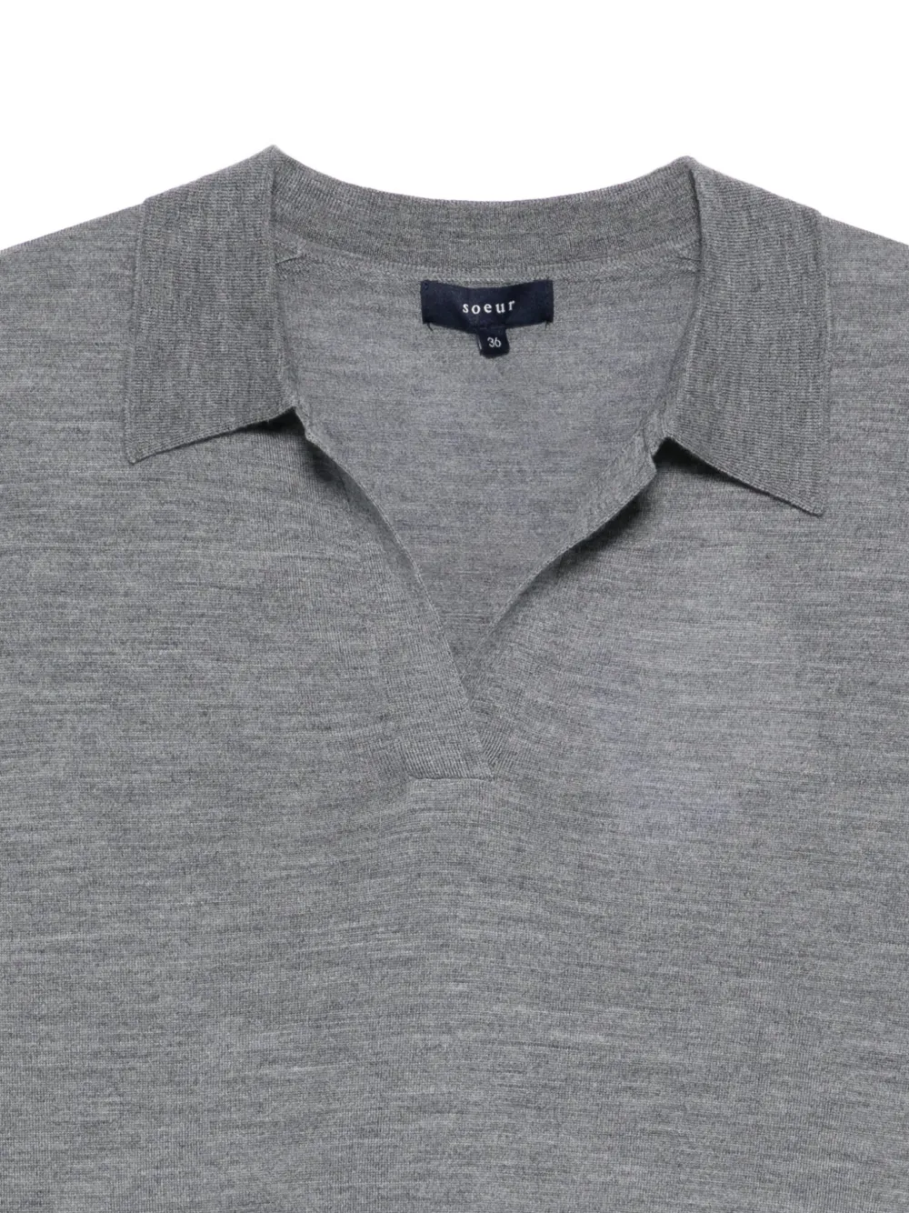  Soeur Polo-neck Top - Grey 