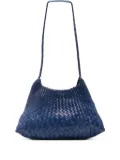DRAGON DIFFUSION Santa Rosa woven leather shoulder bag - Blue