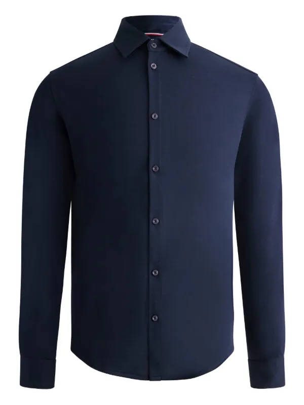 Fusalp Long-sleeve Buttoned Shirt in Blue