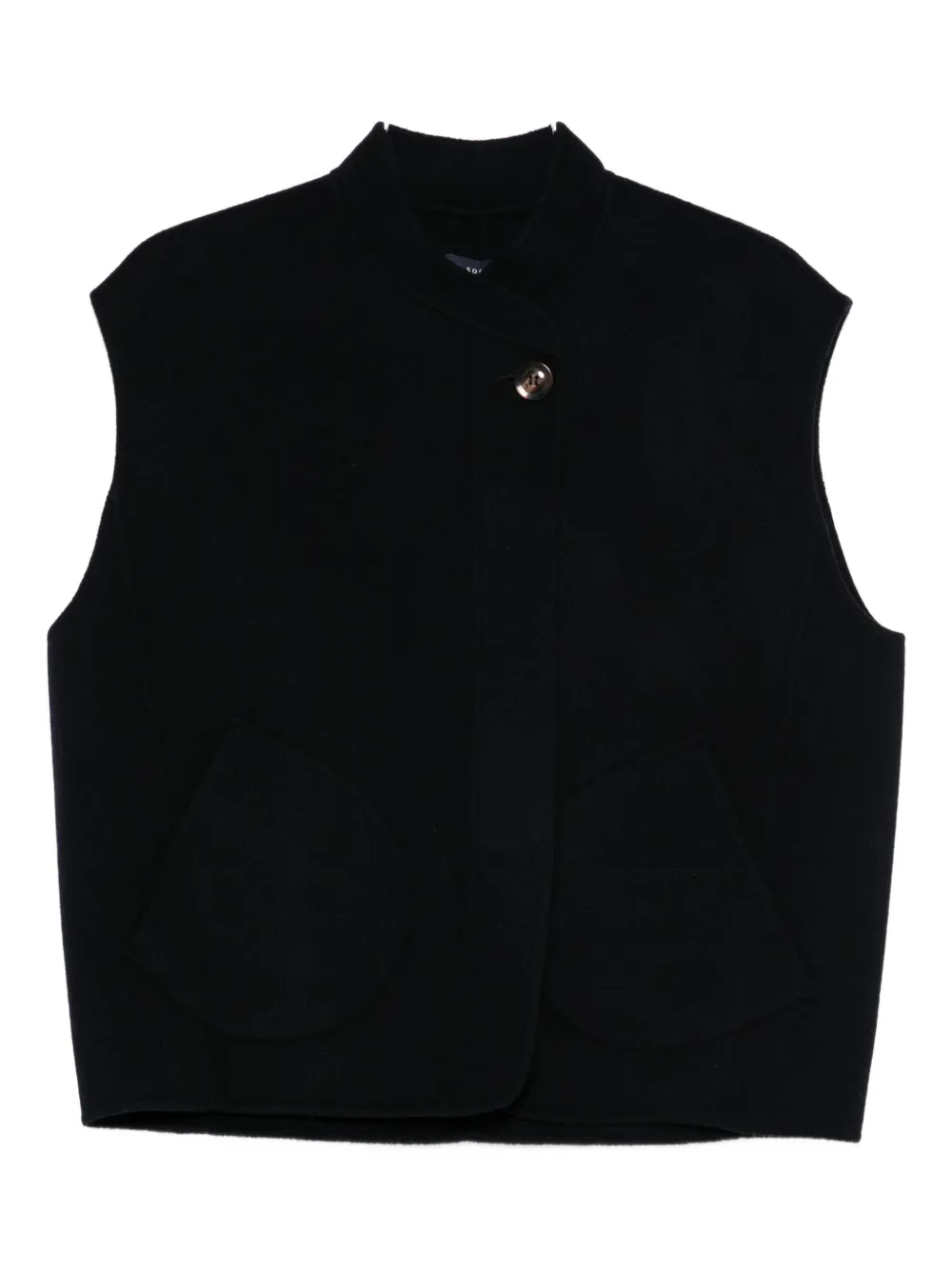 Soeur Button-fastening Sleeveless Top In Black