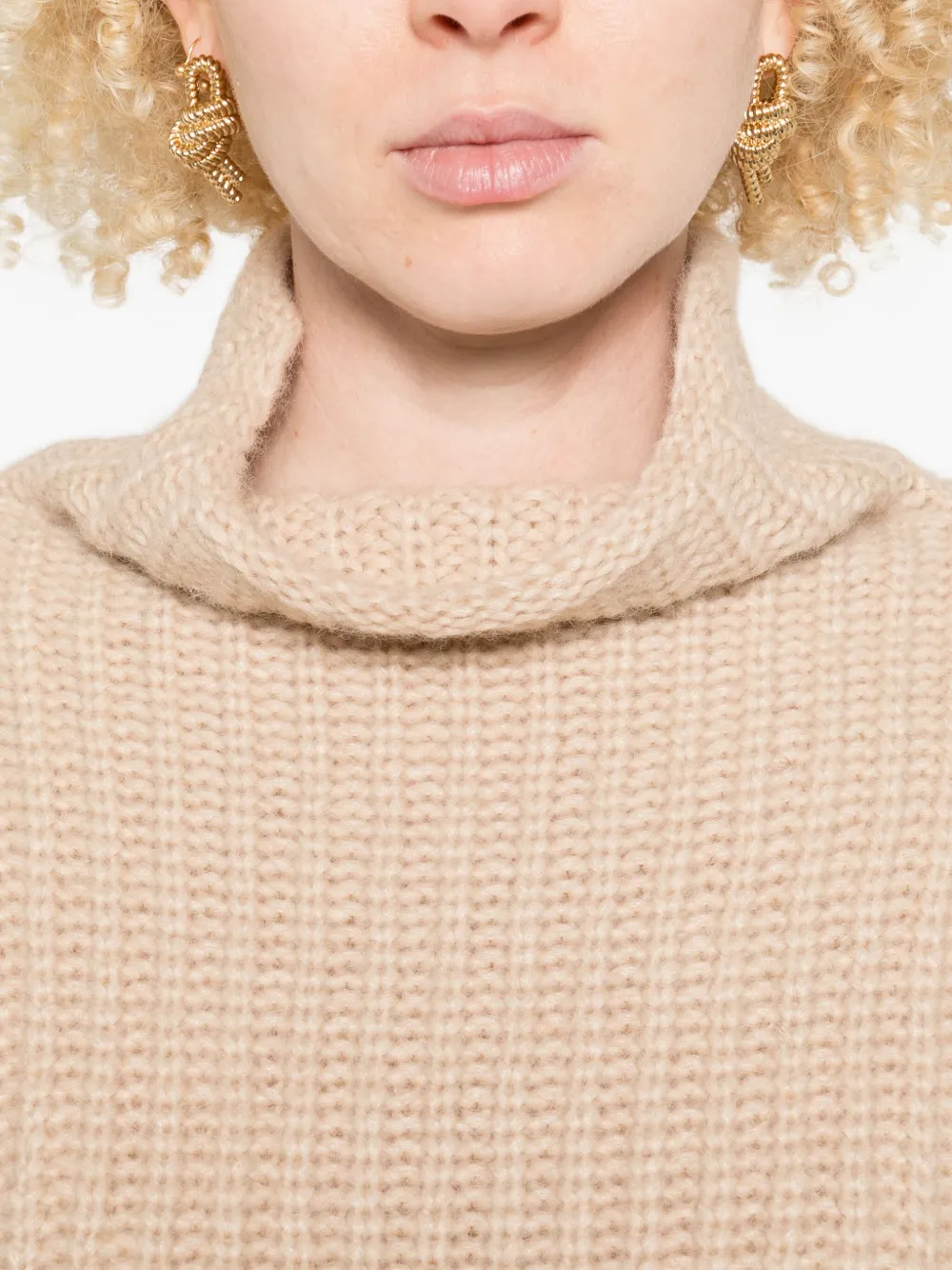 Ulla Johnson Veron Alpaca Knit Turtleneck Pullover Dune In Brown