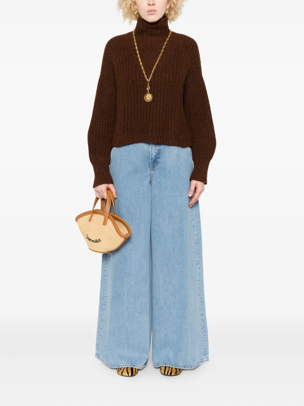 Ulla Johnson Drop-shoulder Sweater In Brown