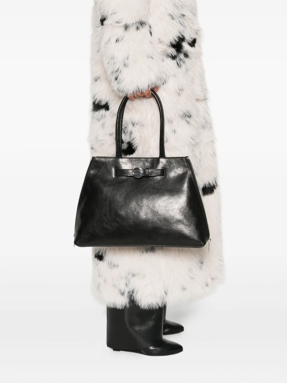 Coperni buckle-fastening leather shoulder bag - Zwart
