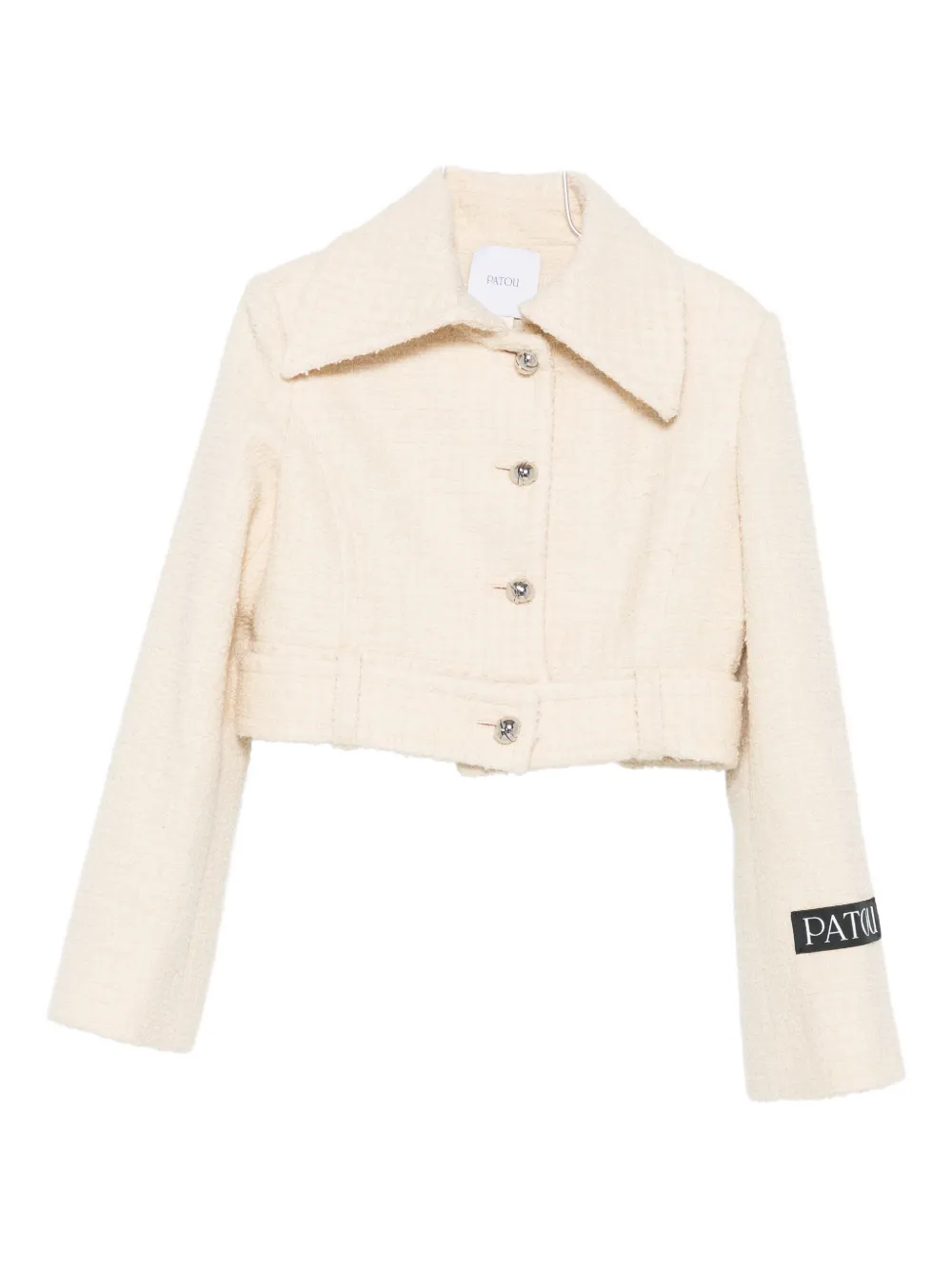 Patou textured cropped jacket - ニュートラル Patou textured cropped jacket - ニュートラル
