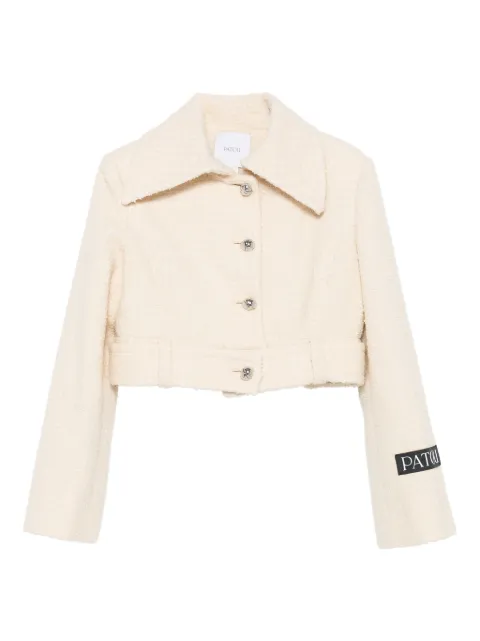 Patou chamarra corta con efecto texturizado