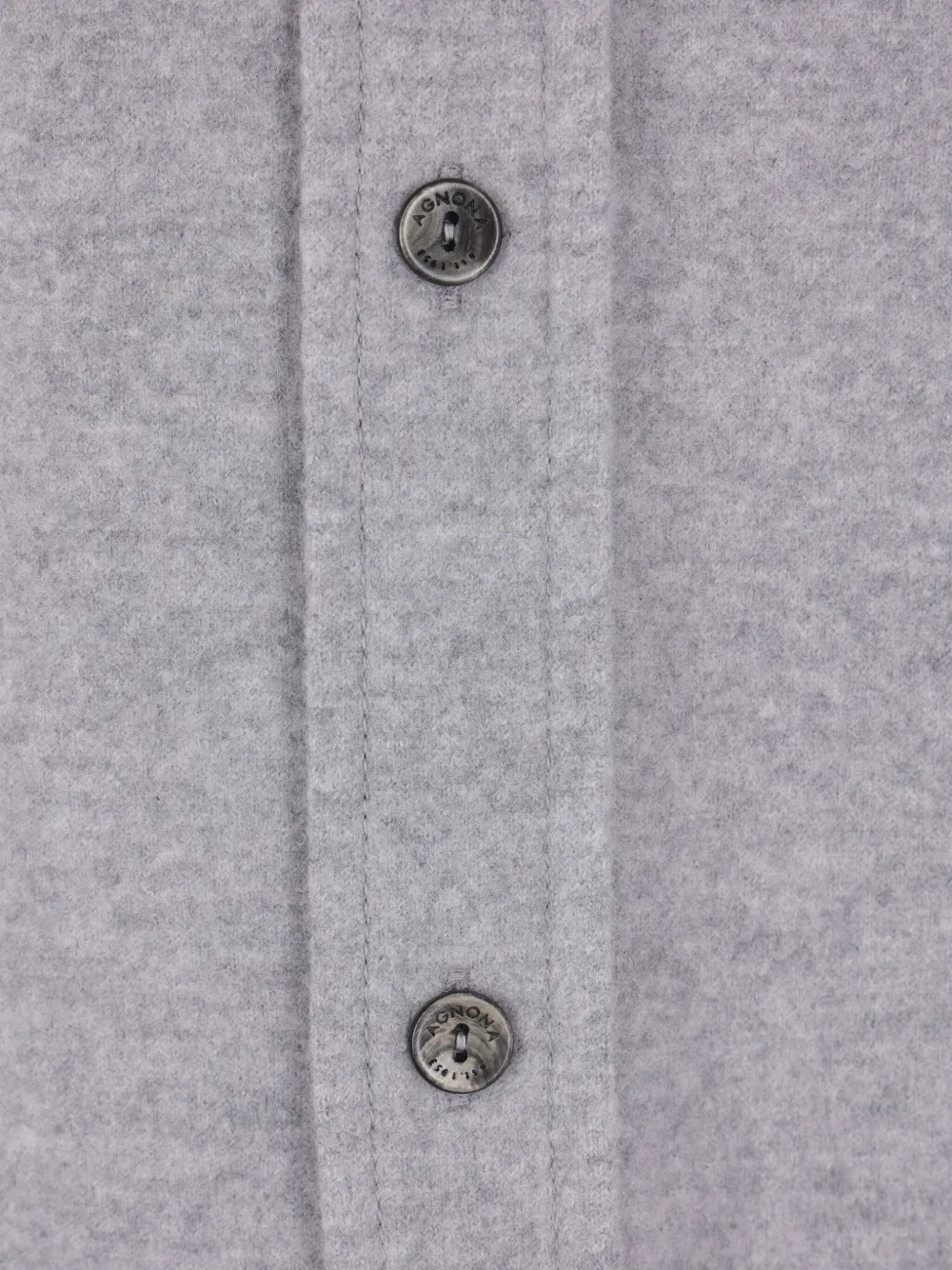 Agnona Pointed-collar Flap-pocket Shirt In Gray