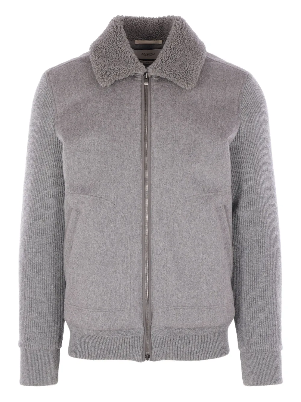 Agnona zip fastening jacket | Grey | Image 1